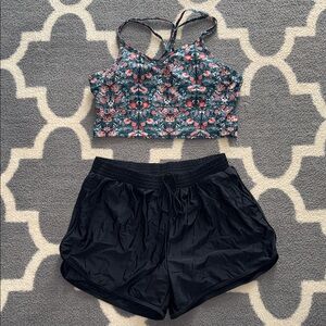 Sporty Bikini Set with shorts & crop top